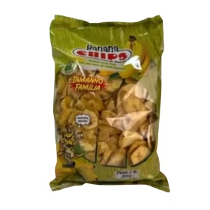 Banana Chips 200 grs caixa com 20 unidades.